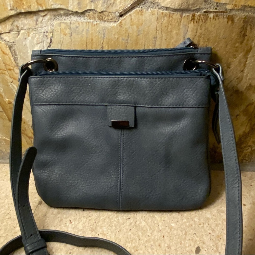 Mia and Luca beautiful shade of Blue in a vegan leather Crossbody Bag - Picture 12 of 12